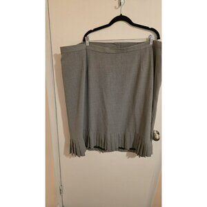 Maggie Barnes Skirt Womens Plus Size 4X Gray Office  Preppy Pleated NWT Business